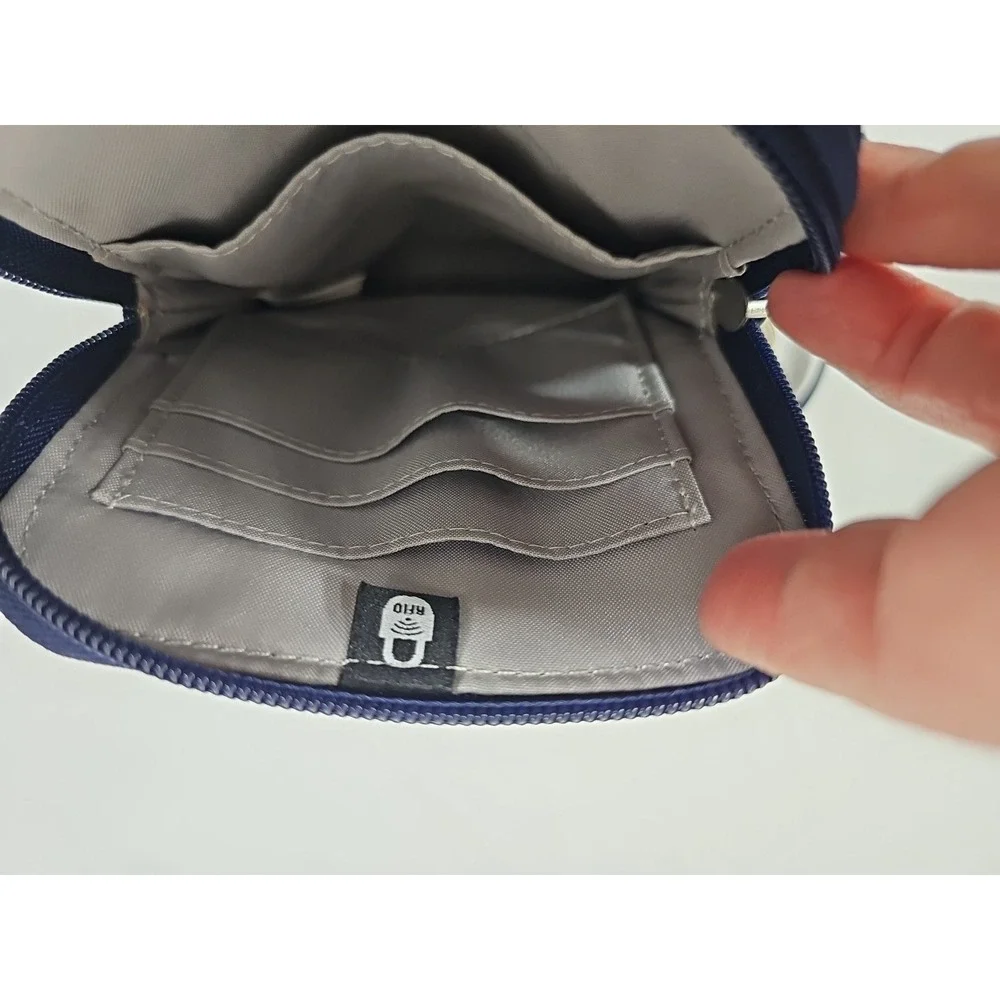 BG By Baggaloni Crossbody Bag Purse Solid Blue RFID ID Card Organizer NWOT
